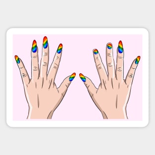 Lesbian Pride Fingernails Magnet